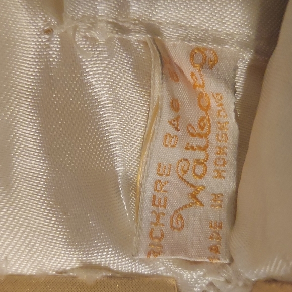 Richere by Walborg Off White Mid Century Modern Beaded Wristlet Clutch Handbag - Picture 15 of 16